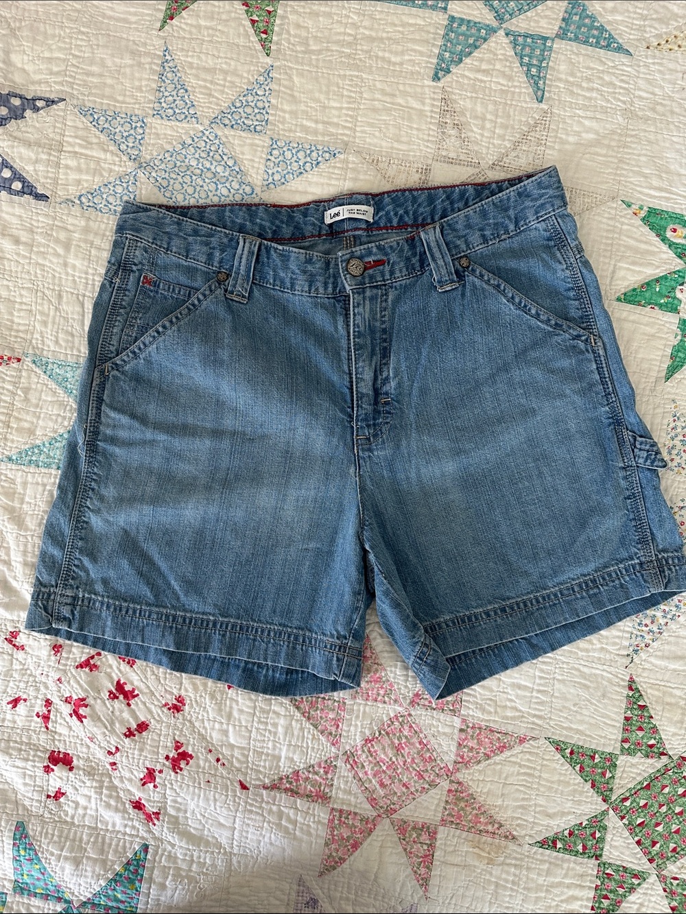 Lee Women's Light Blue Denim Shorts with Classic Fit